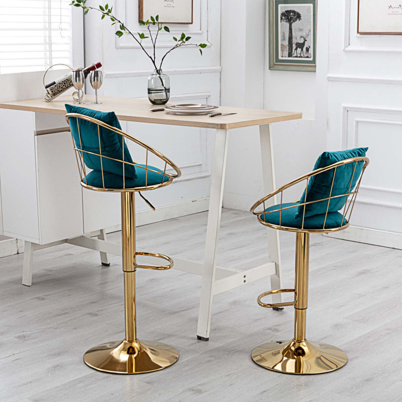 Tabouret Julliette, Bleu paon