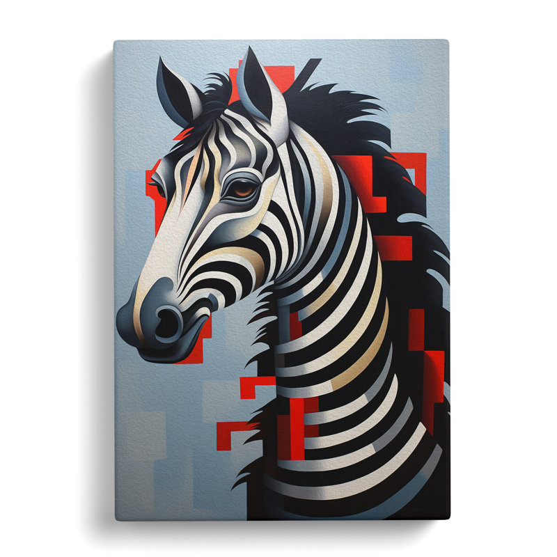 Pony Hard Edge - Print, 50cm H x 35cm W x 3cm D, Wrapped Canvas