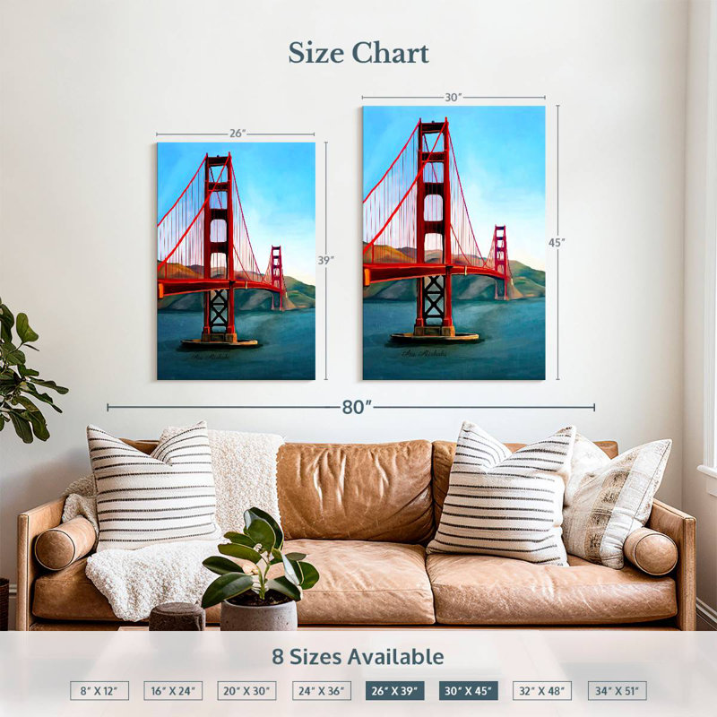 Aime Golden Gate Bridge, 39" H x 26" W