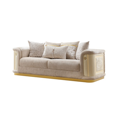 Valencia Gold Accent Luxe Sofa