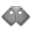 Évier de cuisine fait à la main à double cuve à fixation sur le dessus