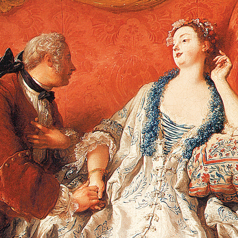 La déclaration de l'amour, 1735 par Jean-François de Troy, reproduction d'art encadrée, H 27 po x l 23 po x P 1,125 po
