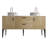 60" Double Bathroom Vanity with Engineered Stone Top & Ceramic Vessel Sinks-1743398561