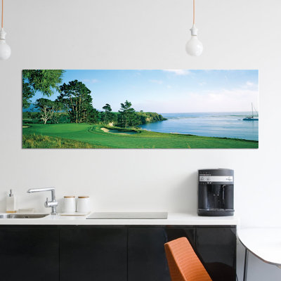 Pebble Beach Golf Course, Pebble Beach, Monterrey County, California, USA - reproduction d'art sur toile tendue