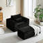 Chaise longue en velours côtelé avec repose-pieds détachable Corduroy-1010392232