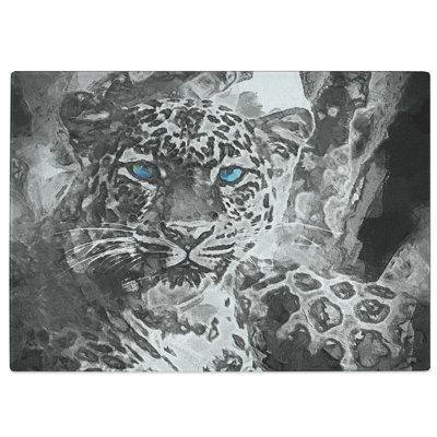 Tempered Glass Eyed Leopard Chopping Board