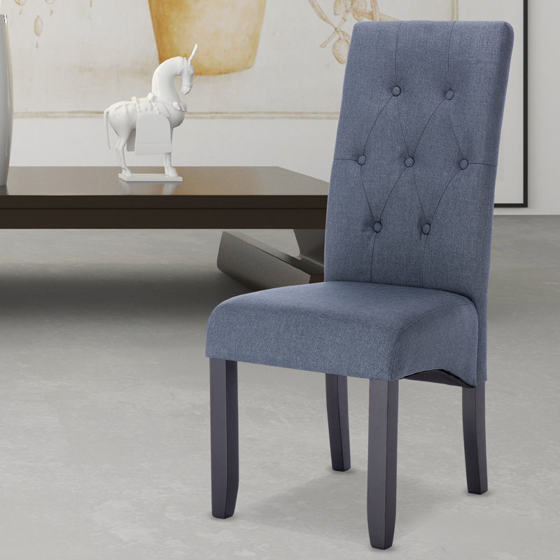 Brophy Upholstered Dining Chair, Dark Grey