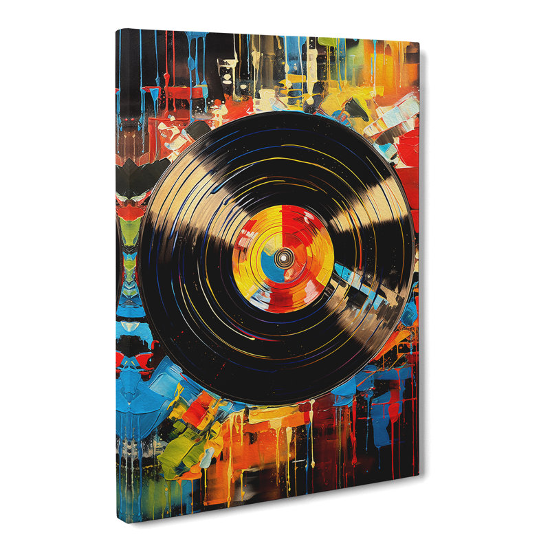 Vinyl Record No.3 - Wrapped Canvas, 76cm H x 50cm W x 3cm D