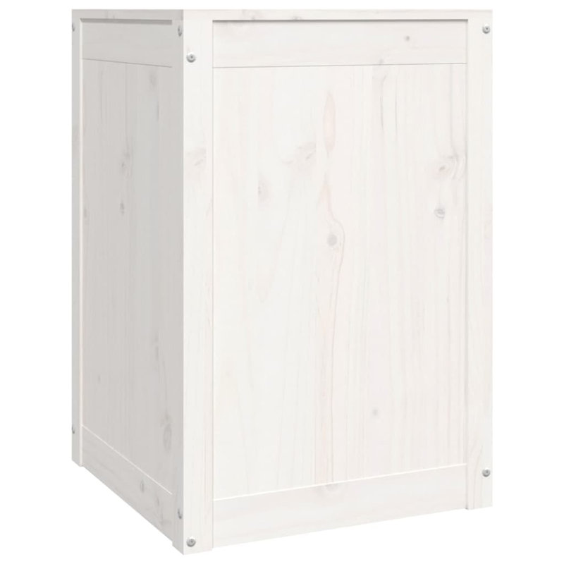 Boîte à linge vidaXL 17,3 x 17,3 x 26 po, Blanc