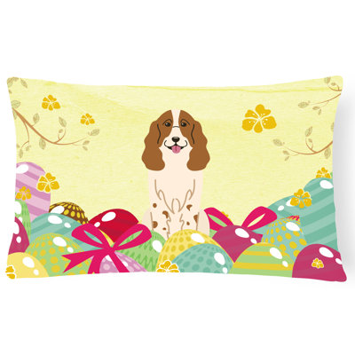 Coussin lombaire épagneul russe œufs de pâques