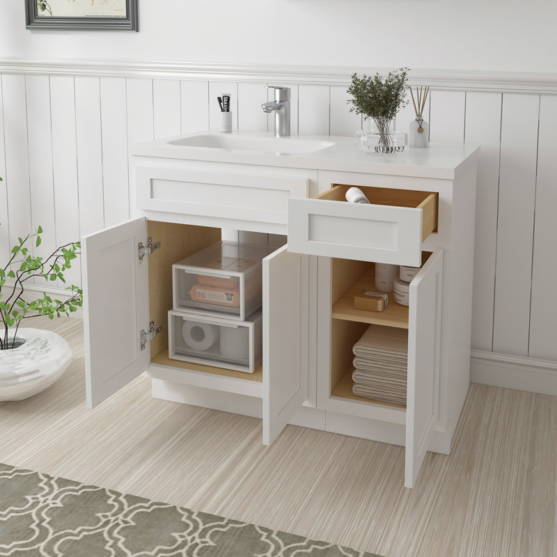 39 base de meuble-lavabo simple 39 seulement, Blanc