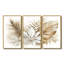«Reflection Tropical Gray Leaves II - Plants», ensemble d'art mural-107200380-107200385