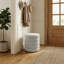 Repose-pieds cylindrique avec rangement, gris clair