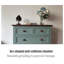 Commode d'appoint style rétro en bois d'hévéa