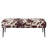 Modern Cowhide Pattern Upholstered Entryway Accent Bench-68825284