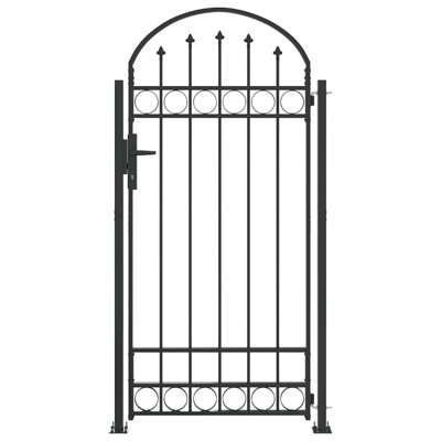 Barrière de clôture en acier gris 102 x 200 cm Vidaxl