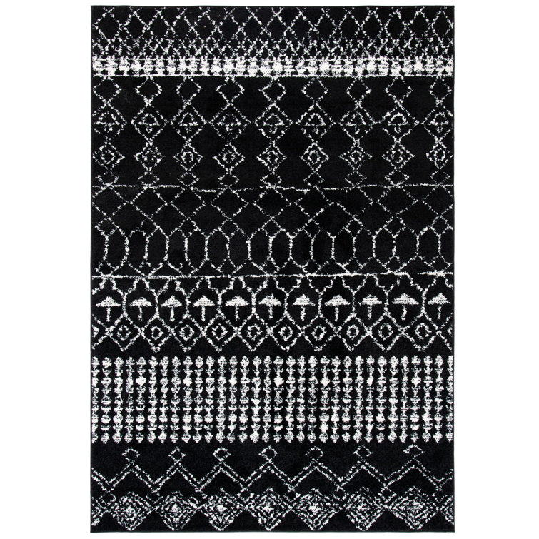Cobos Geometric Black Area Rug