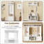 Hall d'entrée, rangement pour vestibule moderne 4 en 1 avec portemanteau, banc et amp; Casiers à chaussures, blanc | Blanc | Panneau de particules