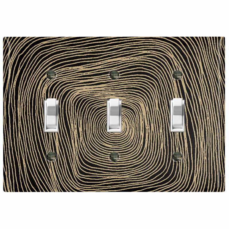 Plaque murale standard abstraite tourbillon abstrait 3 lumières