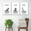 " Bathtub Animals Wash Soak Relax Multi Piece Canvas Print " 3 - Pieces-1949025308