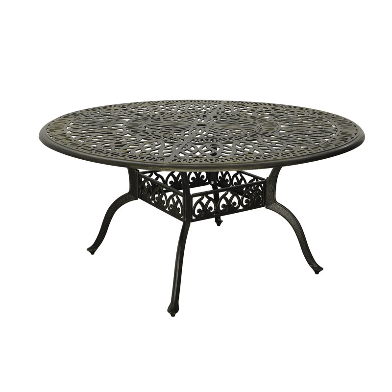 Outdoor Cast Aluminum Round Dining Table