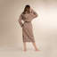 Peignoir 100% coton mi-mollet avec poches et capuche-800100704-800100711