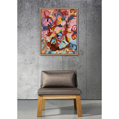 «My Kind Of Luck», peinture sur toile à cadre flottant