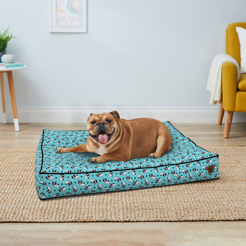 Dog Bed For Small - Medium - Large Dogs - Soft Pet Bed Mattress With Machine Washable Cover & PU Foam Pet Crate Bed - Dog Bed Mattress With Non-Slip Bottom  Cushion Design 3 Large  L (89 cm x 69 cm x 10 cm)