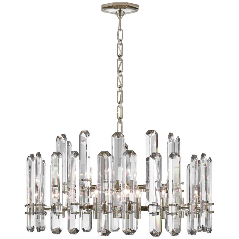 AERIN Bonnington Large Chandelier, Polished Nickel