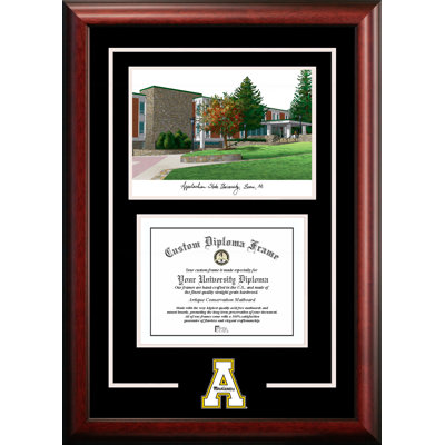 NCAA Appalachian State Mountaineers Spirit Graduate Diploma with Campus Images Lithograph Frame
