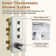 3 Functions 12 Inch Wall Mount Thermostatic Shower System with 6 Body Jets