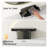 Modern 4-inch Centerset Double-Handle Waterfall Bathroom Faucet with Glass Shelf in  Matte Black-114193241