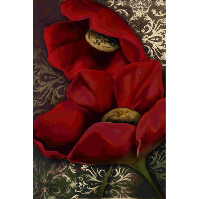 «Red Magnolia Close Up», impression sur toile tendue