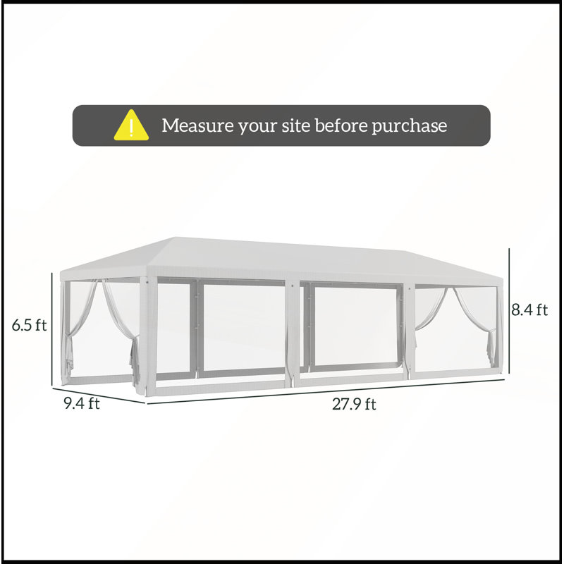 Spacious Outdoor Canopy & Gazebo with Removable Sidewalls