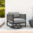 Coussin gris / cadre noir