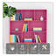 Bibliothèque moderne à 3 niveaux avec pieds, tablette de présentation autoportante en bois, bibliothèque à 8 cubes-2125450914