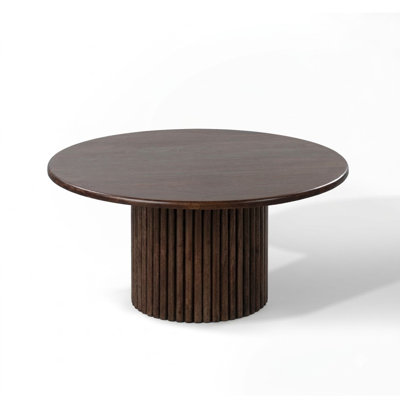 Auren Solid Wood Fluted Coffee Table