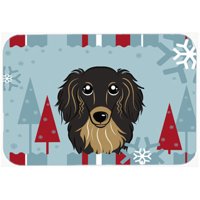 Tatig Longhair Dachshund Glass Cutting Board