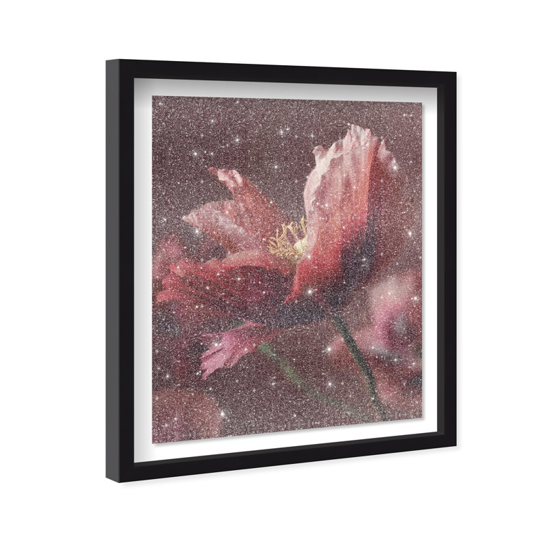 Merlot Blush Blossom II Framed Graphic Art, 37.5"H x 31.5"W, Black Shadowbox