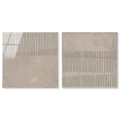Minimal Fence Set High-Gloss Frameless Acrylic Glass Wall Art Abstract Print by Oliver Gal, Ready to Hang, 12 x 12