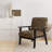 Brown Python Pattern II - Upholstered Cabin & Lodge Accent Arm Chair