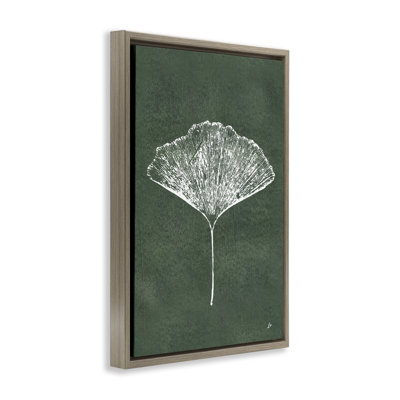  Impression de ginkgo sur toile verte par Lydia Orange