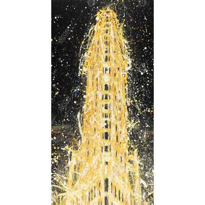 Abstract flatiron building - 15.75"x31.50" Desk mat