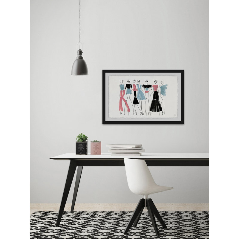 The Fashion Squad - reproduction de peinture encadrée, H 12 po x l 18 po x P 1,5 po