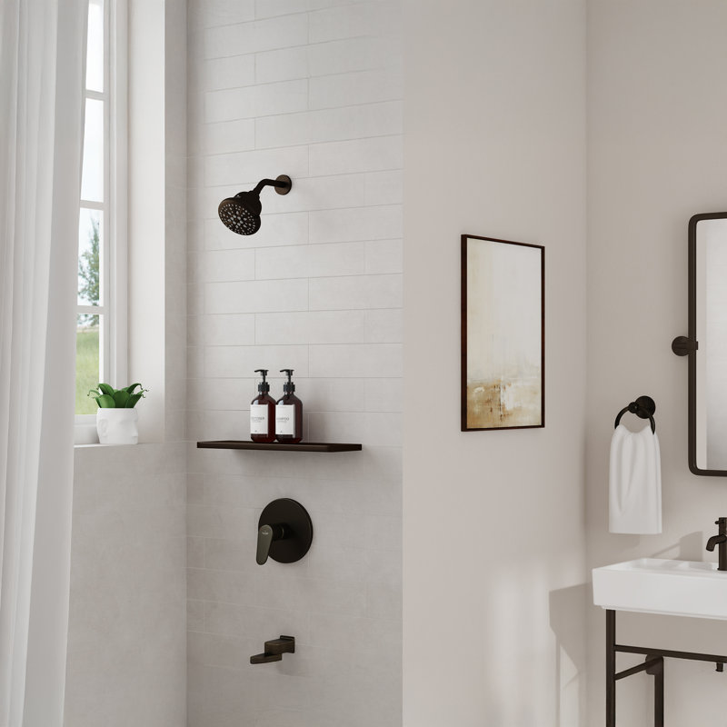 Tru-Temp Pressure Balanced Mixing Valve with Round Trim, Oil Rubbed Bronze