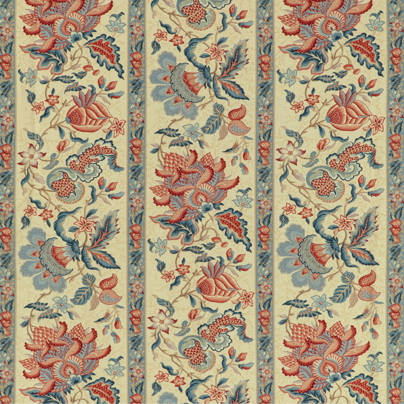 Louverne Montflours Print Fabric, Red