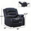 Fauteuil inclinable manuel moderne en cuir végétalien souple de 38 po de largeur -772799308