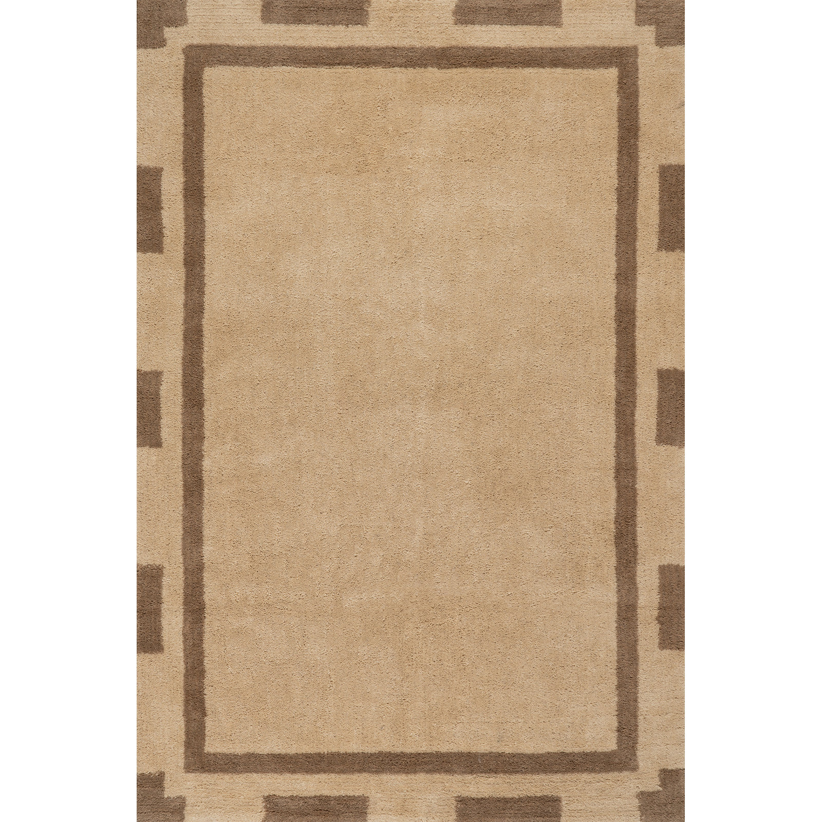 Bordered Hand-Tufted Rug, Rectangle 8'6'' x 11'6''