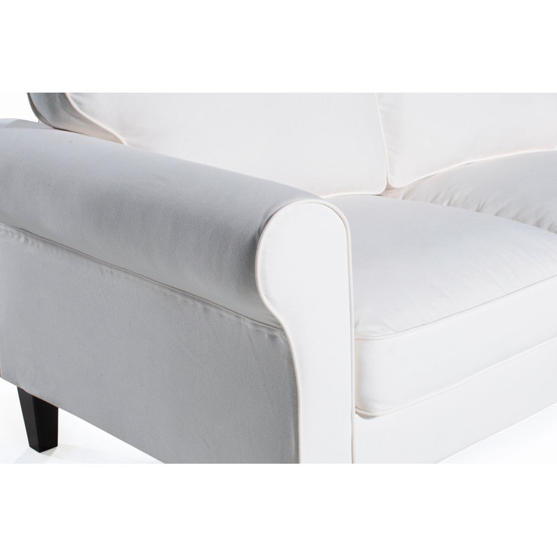 Cicero 87.4'' Slipcovered Sofa, White