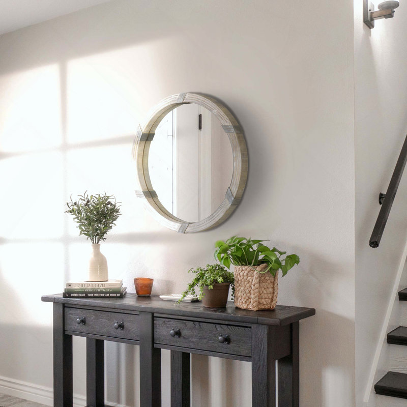 Miroir mural en bois